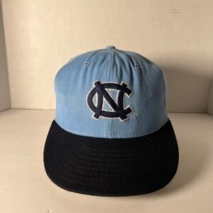 Mens UNC Tar Heels Pro Model Snapback Baseball Cap Light Blue Black Fitted 7 3/8